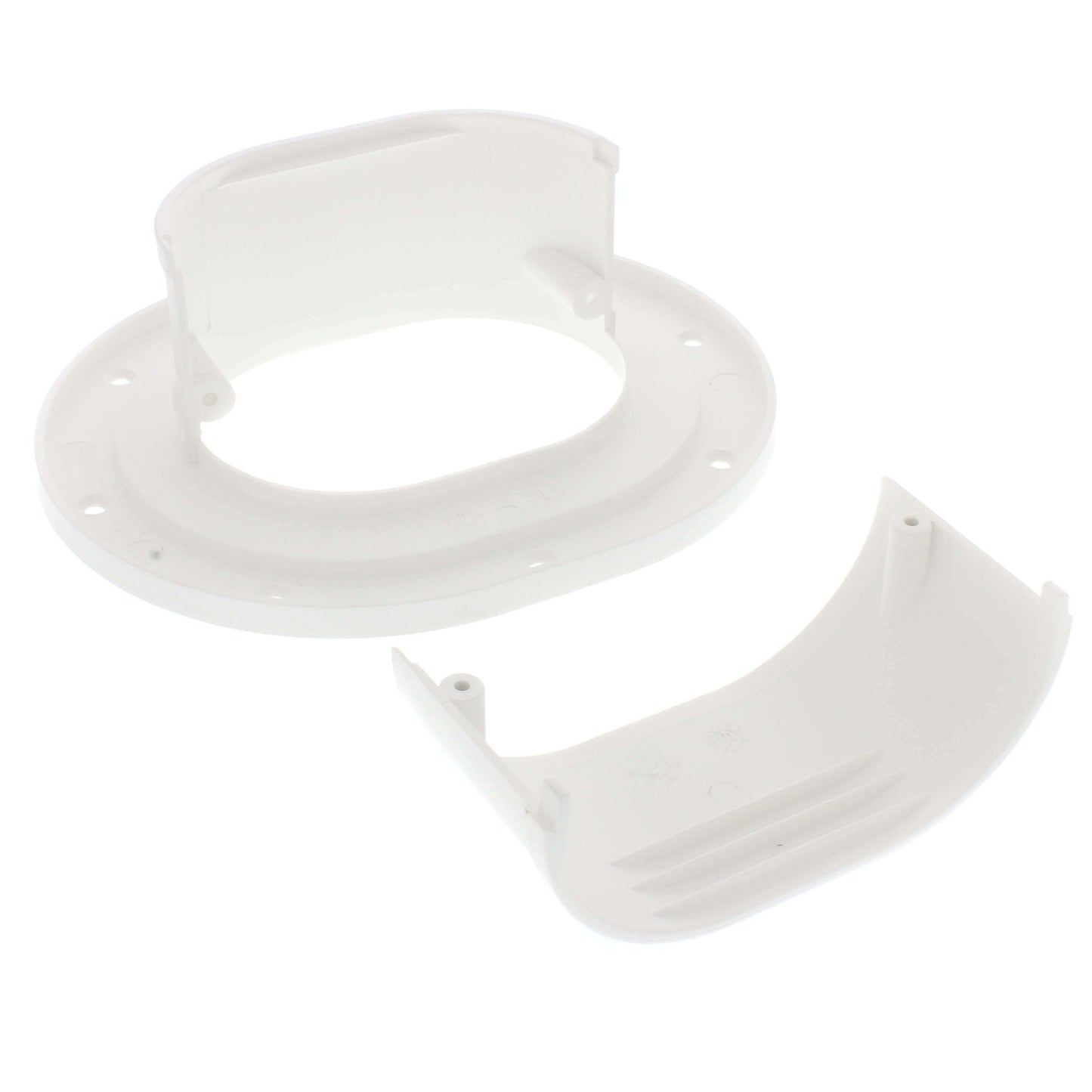 Fortress 4.5" Wall Flange – LWF122W (White) | Lineset Cover Trim Plate | MRCOOL Compatible