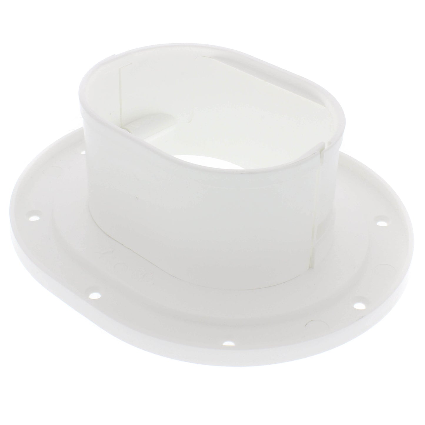 Fortress 4.5" Wall Flange – LWF122W (White) | Lineset Cover Trim Plate | MRCOOL Compatible