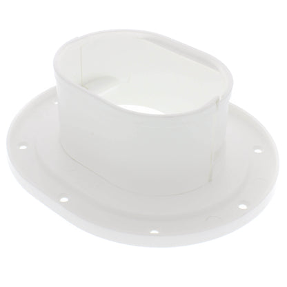 Fortress 4.5" Wall Flange – LWF122W (White) | Lineset Cover Trim Plate | MRCOOL Compatible