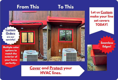 Commercial Series - 24 Gauge Painted Metal HVAC Line Set Covers - Heavy Duty, Multiple Sizes & Colors - 