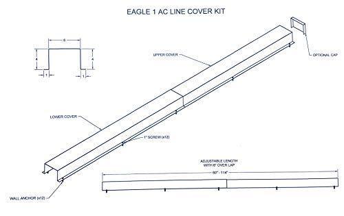 Commercial Series - 24 Gauge Painted Metal HVAC Line Set Covers - Heavy Duty, Multiple Sizes & Colors - 
