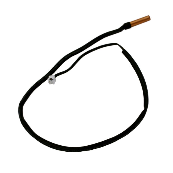MRCOOL Temperature Sensor 11201007003445 showing copper-tipped probe with looped black lead and small connector