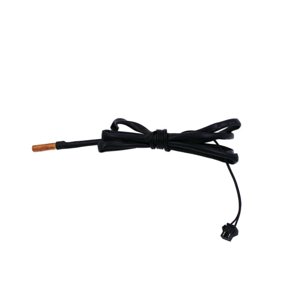 MRCOOL Temperature Sensor 11201007000047 showing copper-tipped probe with coiled black lead and connector