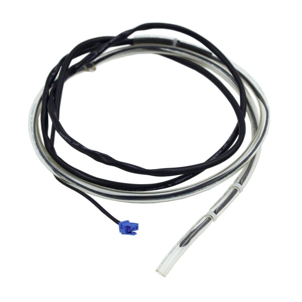 MRCOOL Temperature Sensor 11201007004864 showing coiled sensor cable in clear sleeve with blue connector