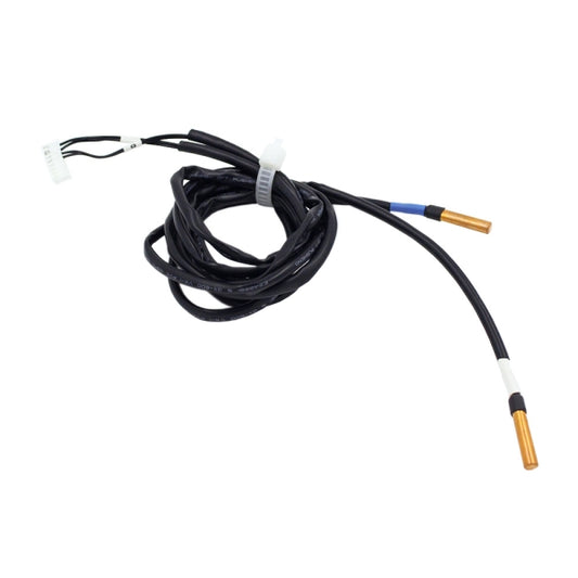 MRCOOL Temperature Sensor 11201007000259 showing two copper-tipped probes with coiled black leads and connectors