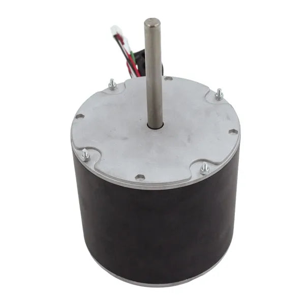 MRCOOL Fan Motor 11002015016399 showing dark cylindrical housing, silver top and metal shaft