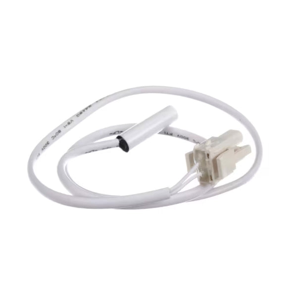 MRCOOL Temperature Sensor 11201007007823 showing short looped white sensor cable and connector