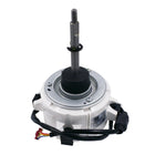 MRCOOL Fan Motor 11002015020012 showing white housing, silver upper ring, threaded shaft and wiring