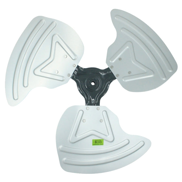 MRCOOL Fan Blade 12200104000033 showing three silver metal fan blades on black central hub