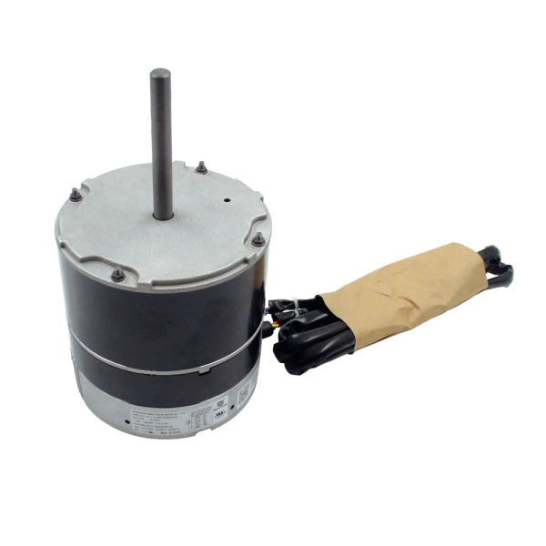 MRCOOL Fan Motor 11002015022511 showing black cylindrical motor with silver top, long shaft and wrapped cable