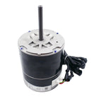 MRCOOL Fan Motor 11002015022510 showing black cylindrical motor with vented silver top, long shaft and cable