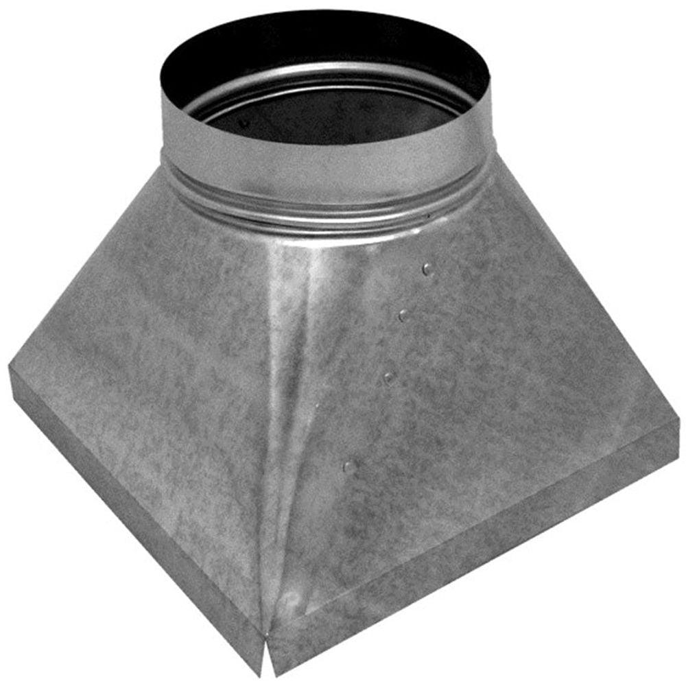 Horizontal Application MrCool 14" Square to Round Adapter Kit (18.125" Supply & 18.125" Return) - 