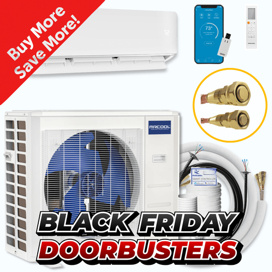 MRCOOL DIY® 5th Gen E Star 18,000 BTU Single Zone Mini Split Complete System with 25ft. Line Set 230V, DIY-18-HP-WM-230D25-O