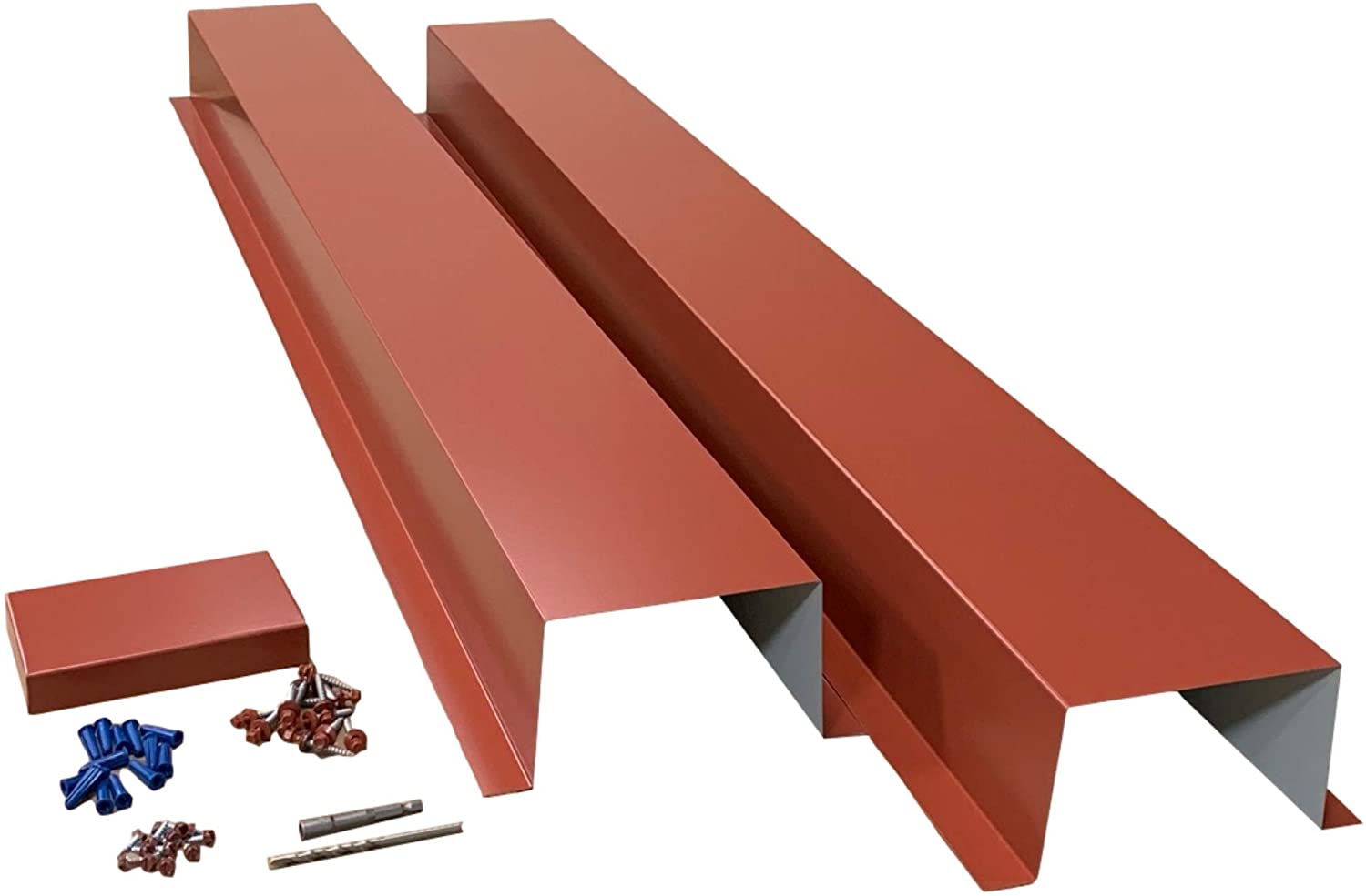 Residential Series - Painted Metal HVAC Line Set Covers - Premium Quality Barn Red