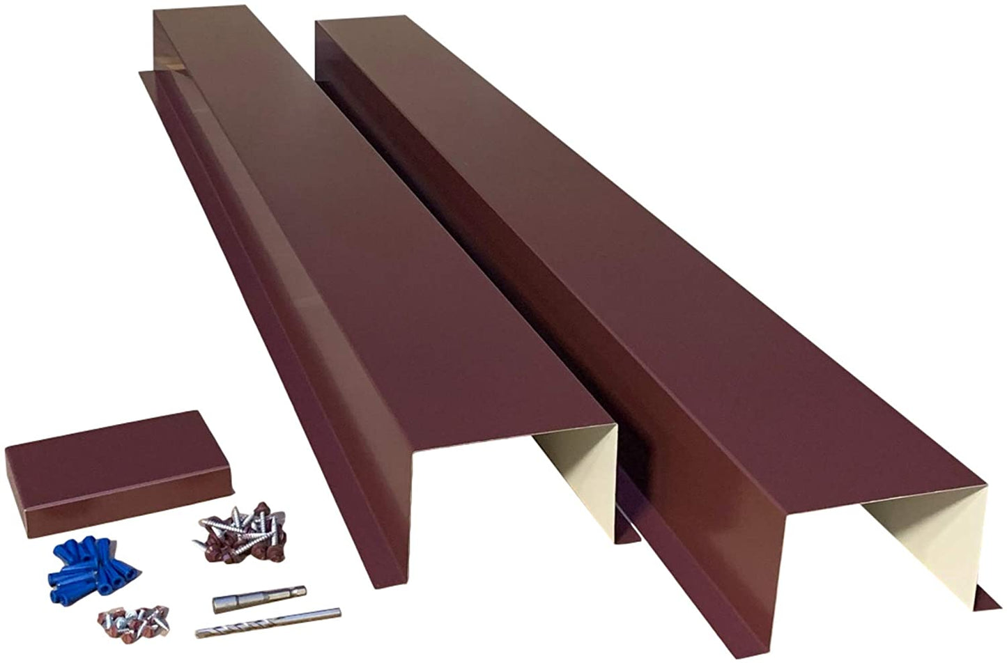 Residential Series - Painted Metal HVAC Line Set Covers - Premium Quality Burgundy