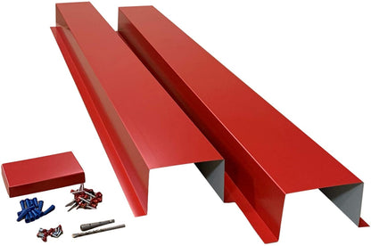 Residential Series - Painted Metal HVAC Line Set Covers - Premium Quality Bright Red