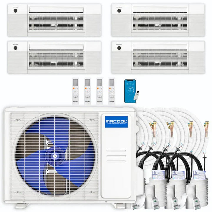 MRCOOL DIY 5th Gen 4-Zone 27,000 BTU 23 SEER2 (6K + 6K + 6K + 9K) Ductless Mini-Split Air Conditioner and Heat Pump with Ceiling Cassettes