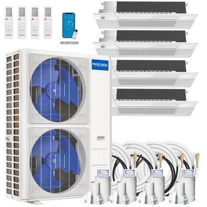 MRCOOL DIY 5th Gen Multi-Zone 4-Zone 55,000 BTU 22 SEER2 (12K + 18K + 18K + 18K) Ductless Mini-Split Air Conditioner and Heat Pump with Ceiling Cassettes