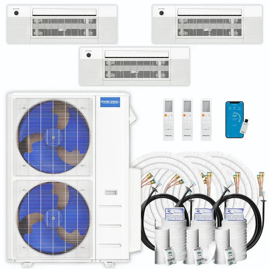 MRCOOL DIY 5th Gen Multi-Zone 3-Zone 48,000 BTU 22 SEER2 (9K + 12K + 18K) Ductless Mini-Split Air Conditioner and Heat Pump with Ceiling Cassettes