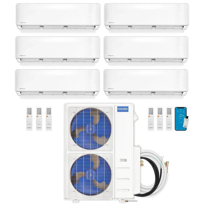 MRCOOL DIY 5th Gen Multi-Zone 6-Zone 55,000 BTU 22 SEER2 (9K + 9K + 9K + 9K + 12K + 24K) Ductless Mini-Split Air Conditioner and Heat Pump