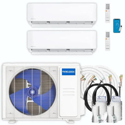 MRCOOL DIY 5th Gen Multi-Zone 2-Zone 18,000 BTU 23.9 SEER2 (6K + 9K) Ductless Mini-Split Air Conditioner and Heat Pump