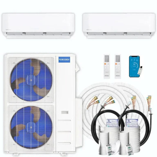 MRCOOL DIY 5th Gen Multi-Zone 2-Zone 48,000 BTU 21.8 SEER2 (18K + 24K) Ductless Mini-Split Air Conditioner and Heat Pump