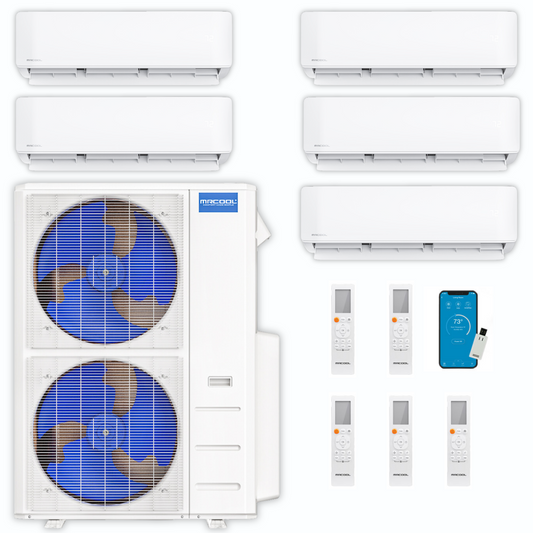 MRCOOL DIY Mini Split - 48,000 BTU 5 Zone Ductless Air Conditioner and Heat Pump, DIY-B-548HP0909090912