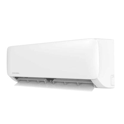 White wall-mounted Easy Pro ductless mini-split air conditioning unit with visible air vents and a logo on the lower right corner. The device is shown against a plain background.