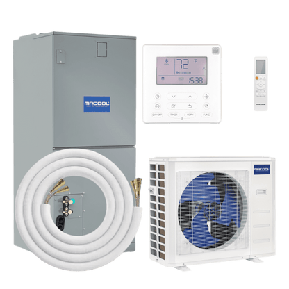 MRCOOL 36K BTU HyperHeat Central Ducted Air Handler and Heat Pump Condenser - 16 SEER2, CENTRAL-36-HP-230A00 - 