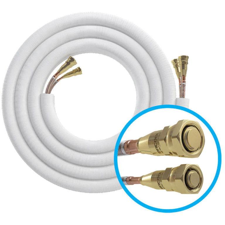 MRCOOL 50 ft. Pre-Charged 3/8" x 3/4" No-Vac Quick Connect Line Set for Central Ducted and Universal Series, NV50-3834 - 