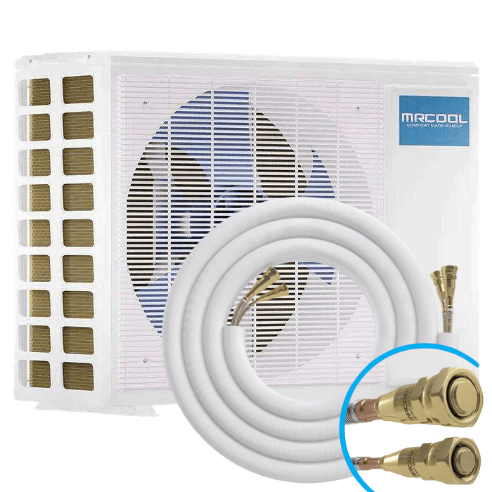 MRCOOL DIY 4th Gen 18K BTU, 1.5 Ton, 22 SEER Ductless Mini-Split Heat Pump Condenser and 25' Pre-Charged Line Set - 
