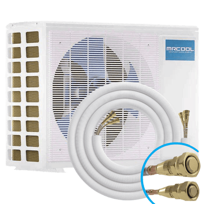 MRCOOL DIY 4th Gen 18K BTU, 1.5 Ton, 22 SEER Ductless Mini-Split Heat Pump Condenser and 25' Pre-Charged Line Set - 