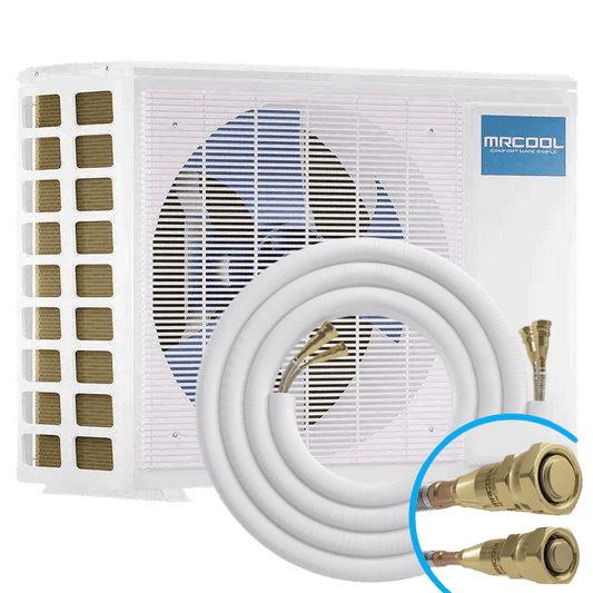 MRCOOL DIY 4th Gen 18K BTU, 1.5 Ton, 22 SEER Ductless Mini-Split Heat Pump Condenser and 25' Pre-Charged Line Set - 