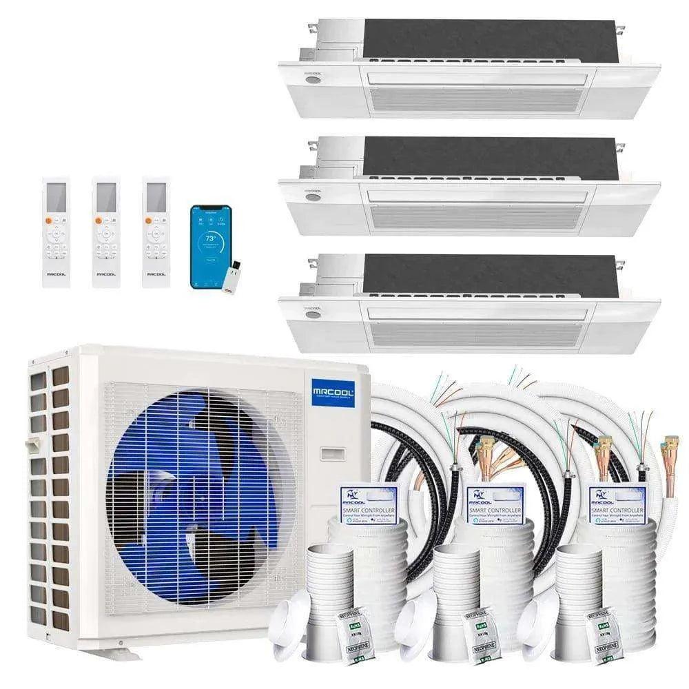 MRCOOL DIY 4th Gen 3-Zone 36,000 BTU 22 SEER (9K + 9K + 9K) Ductless Mini Split AC and Heat Pump with Ceiling Cassettes - 230V - 