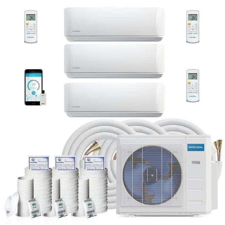 MRCOOL DIY Mini Split - 30,000 BTU 3 Zone Ductless Air Conditioner and Heat Pump with Install Kit - 