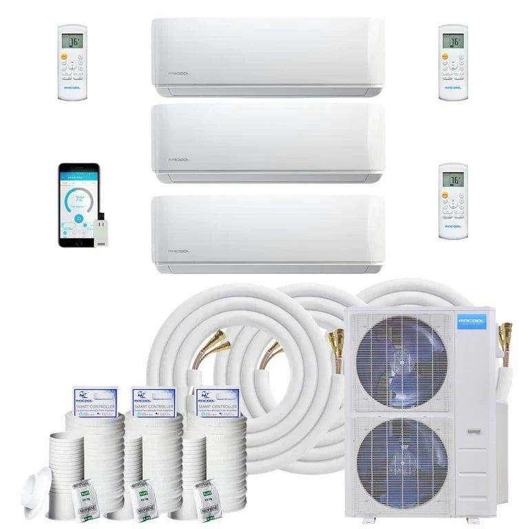 MRCOOL DIY Mini Split - 54,000 BTU 3 Zone Ductless Air Conditioner and Heat Pump with Install Kit - 