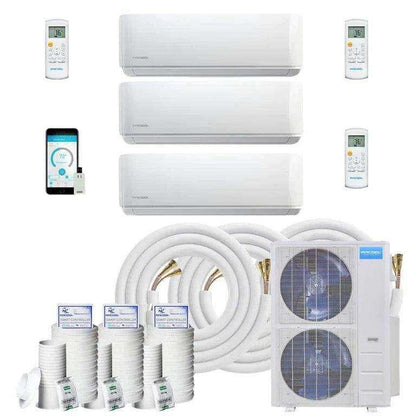 MRCOOL DIY Mini Split - 54,000 BTU 3 Zone Ductless Air Conditioner and Heat Pump with Install Kit - 