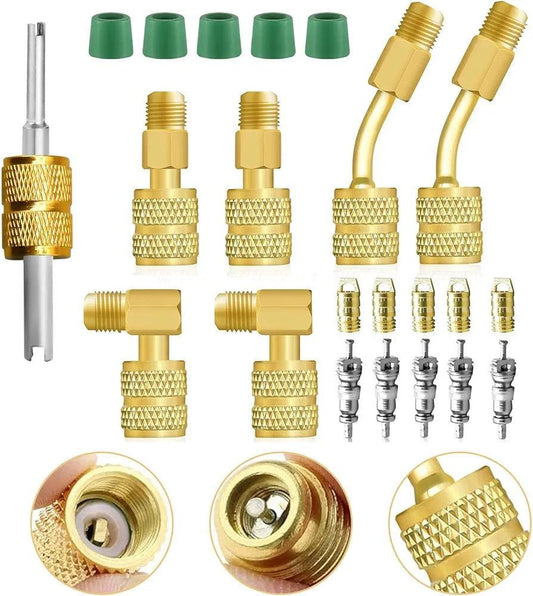 R410A Refrigerant Mini-Split Adapter 22-Piece Kit - 