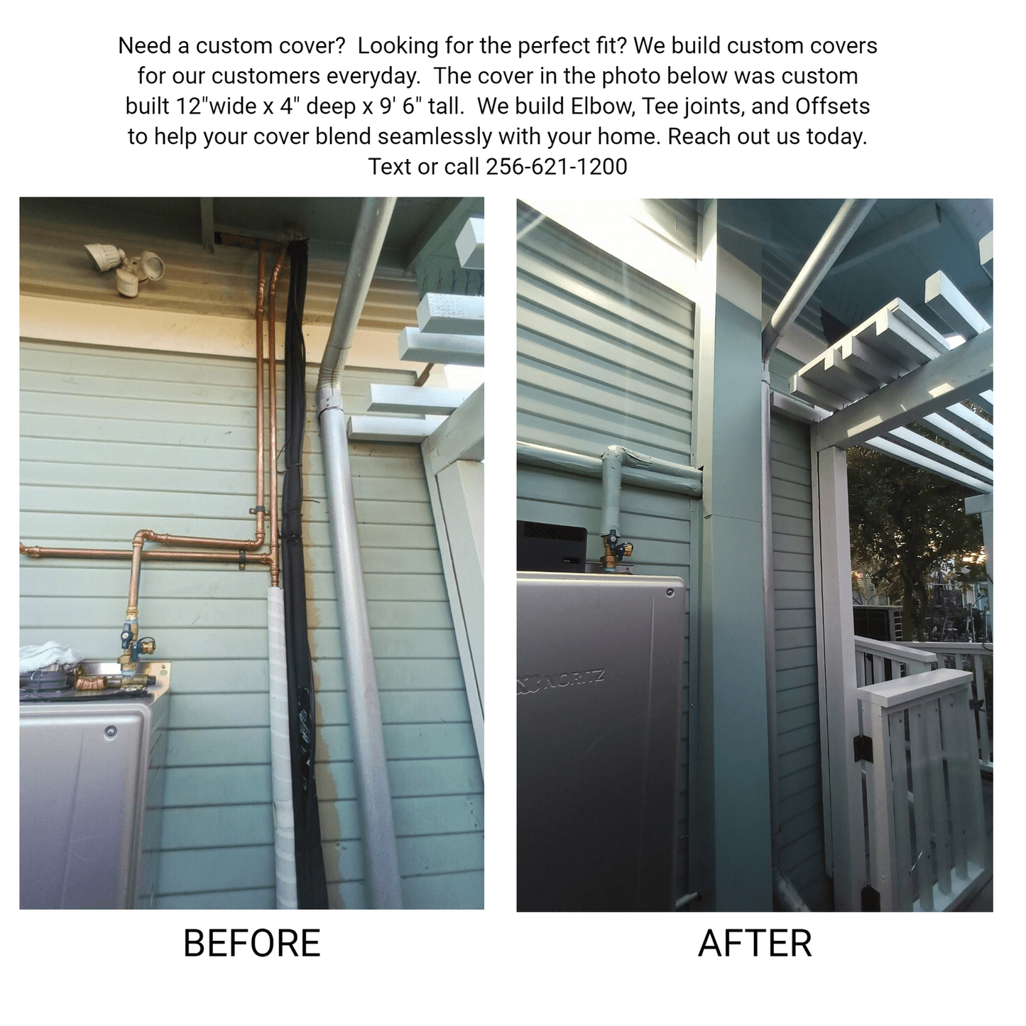 Residential Series - Galvanized & Unpainted Metal HVAC Line Set Covers - 