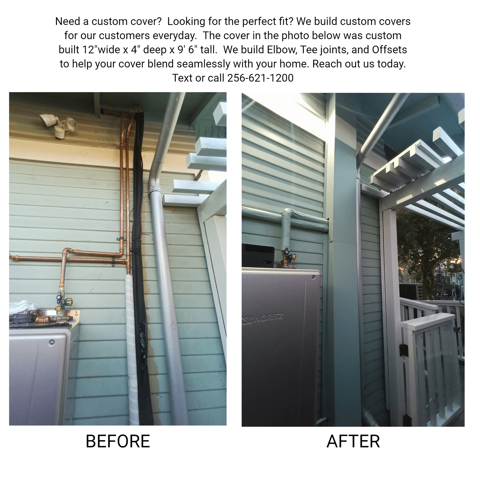 Residential Series - Galvanized & Unpainted Metal HVAC Line Set Covers - 