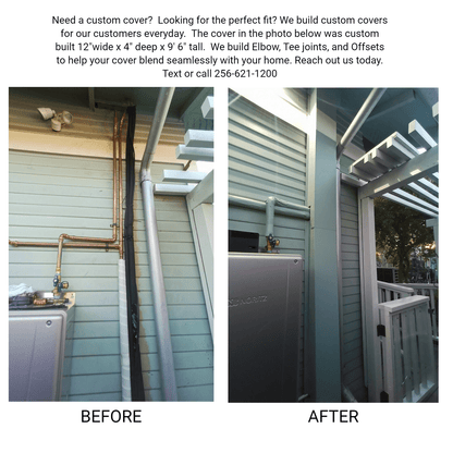 Residential Series - Painted Metal HVAC Line Set Covers - Premium Quality - 