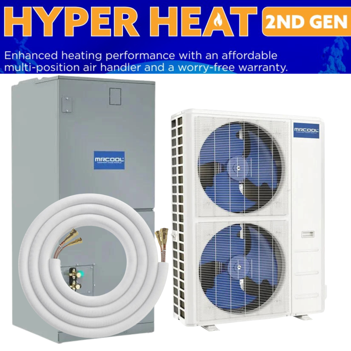 MRCOOL 2nd Generation HyperHeat Central Ducted Heat Pump System – Custom Quote (Cold Climate, DIY Pre-Charged Line Set Options)