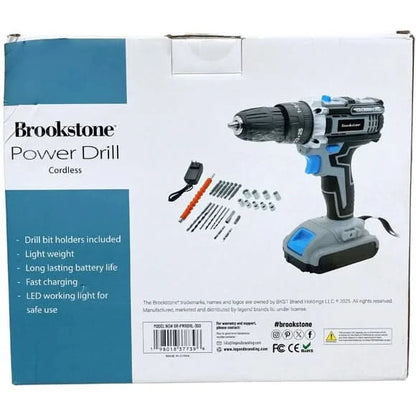 Brookstone 21V rechargeable cordless drill kit with 30-piece tool set from MRCOOL DIY Direct