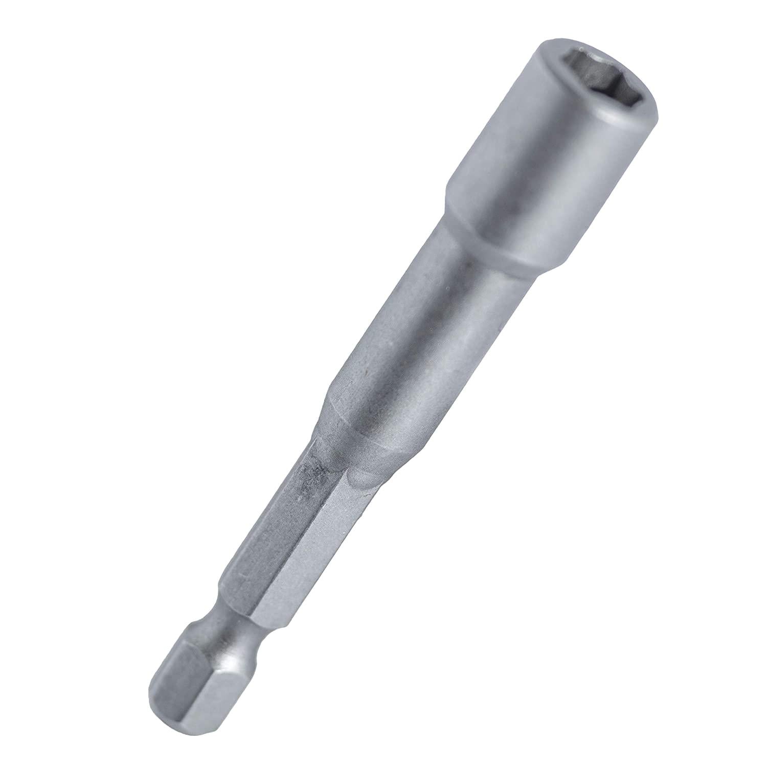 The Perma Cover High Quality Hex Bit Drivers - Multiple Sizes & Quantities feature a cylindrical shape and a six-sided hexagonal head. Crafted from chrome vanadium steel, they boast a slight taper in the middle and are designed to fit into power tools, such as drills or drivers, offering versatile utility for connecting hexagonal screws or bolts.
