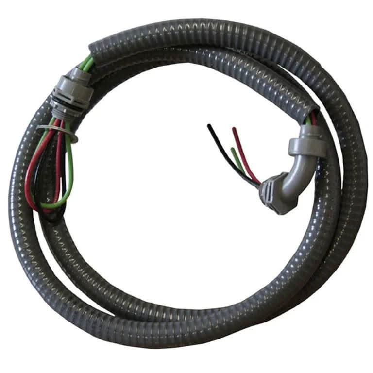 hvac wire whip for connecting outdoor condenser to electrical disconnect