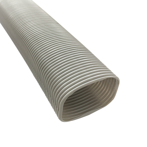 Gray 4.5-inch wide by 36-inch long large flex elbow for HVAC line set covers, durable and UV-resistant