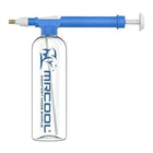 Mini split coil cleaner spray gun and cleaning bottle for HVAC preventative maintenance