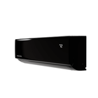 angled view of MRCOOL 12K black indoor air handler for mini split system