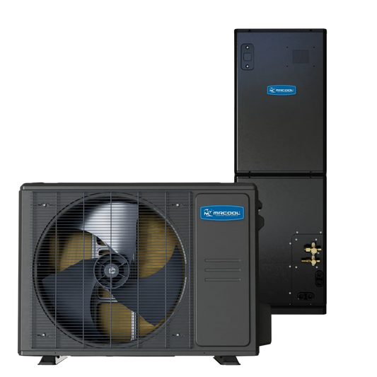 MRCOOL 2 ton Universal Series central ducted heat pump system 24k BTU with indoor air handler and outdoor condenser