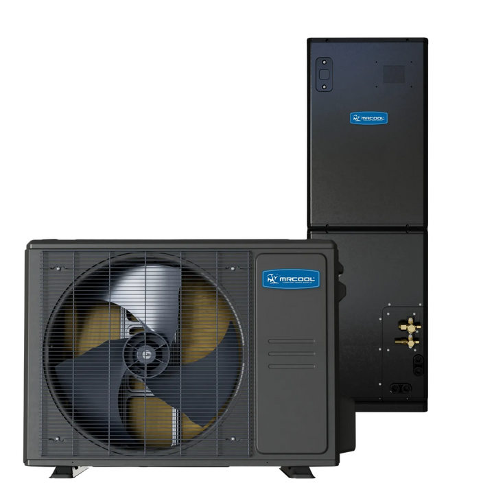MRCOOL 3 ton Universal Series 36k BTU central ducted heat pump system with indoor air handler and outdoor condenser